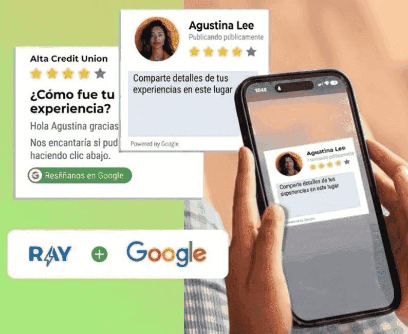 Resultados de búsqueda de Google mostrando tu restaurante con reseñas